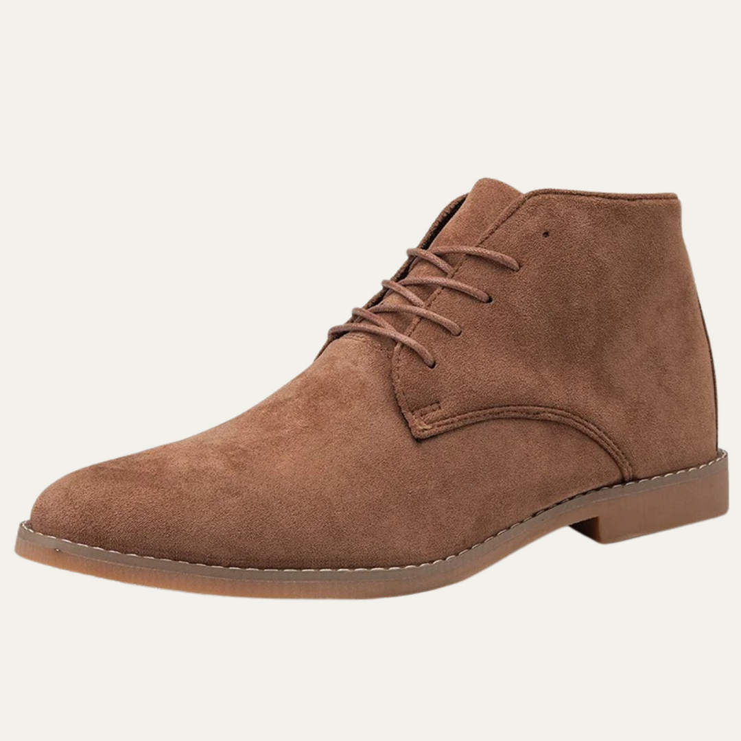 Mens Casual Suede Lace-Up Ankle Boots