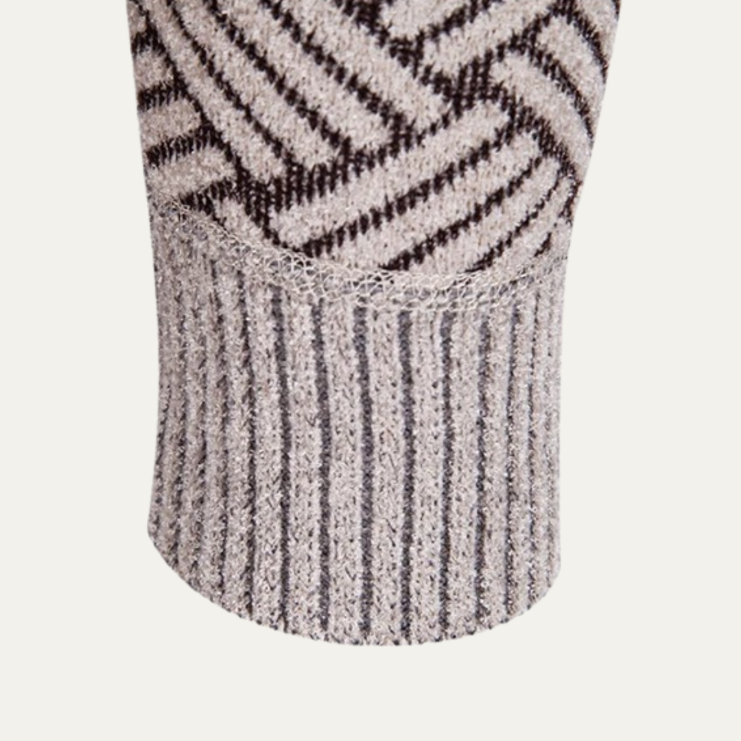 Mens Knit Jacket Diamond Pattern Stand Collar Elegant Fit