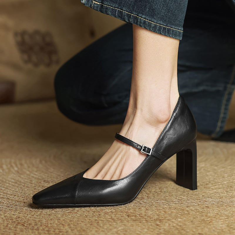 Womens Heels Genuine Leather Classic Fit