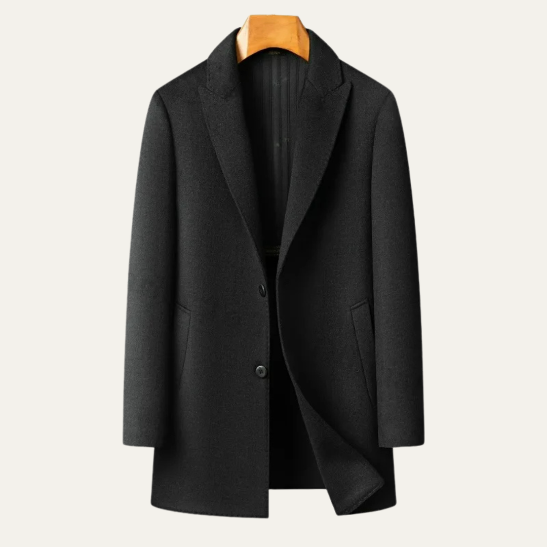 Mens Wool Overcoat Double-Faced Classic Fit