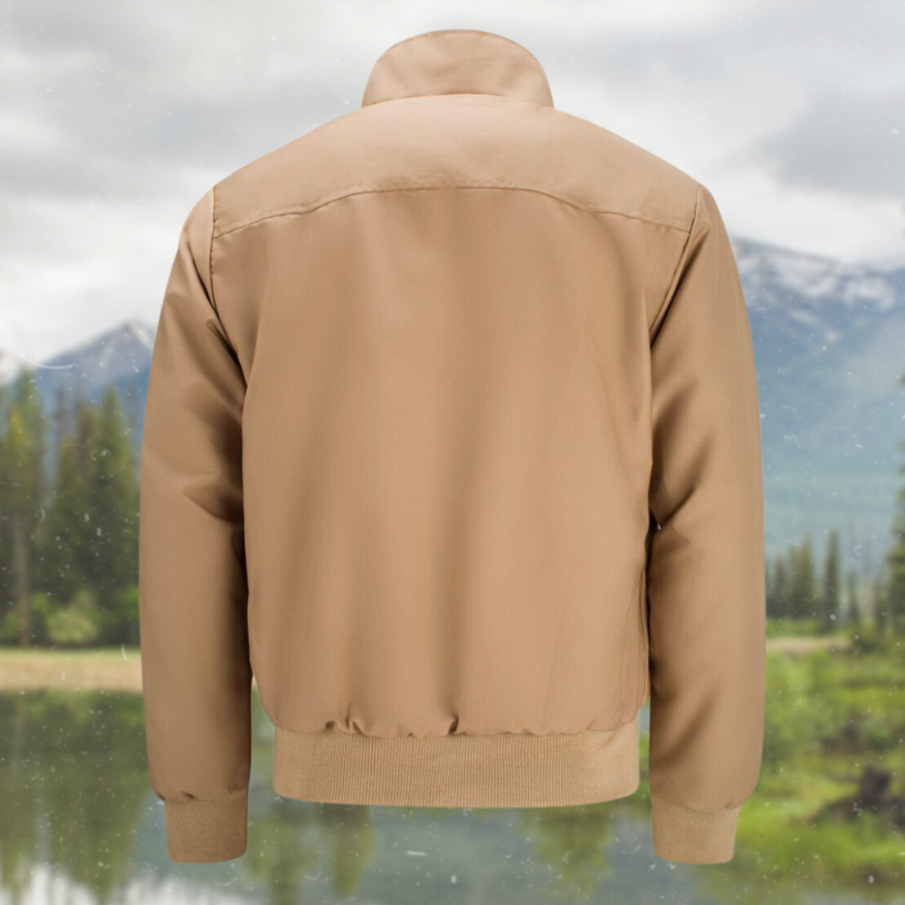 Mens Harrington Jacket Zip Front Classic Fit