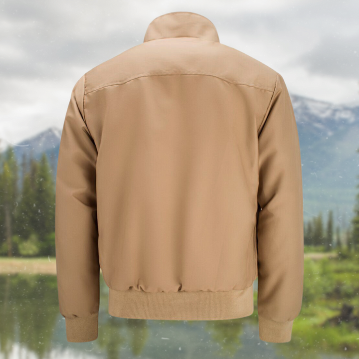 Mens Harrington Jacket Zip Front Classic Fit