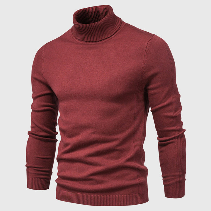 Mens Turtleneck Jumper Soft Knit Washable Layering