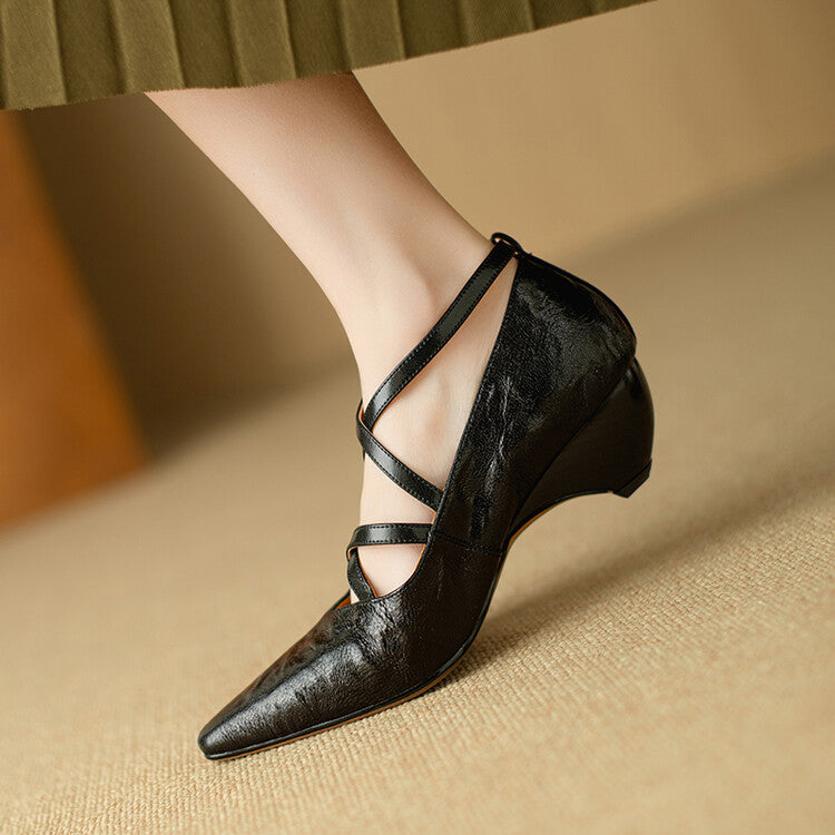 Womens Genuine Leather Heels Classic Fit