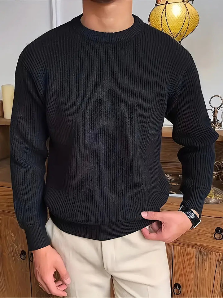 Mens Casual Sweater Knit Relaxed Fit