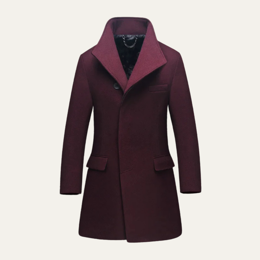 Mens Single-Breasted Winter Jacket Elegant Fit