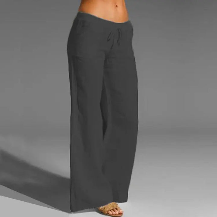 Womens Linen Trousers Relaxed Fit Summer Comfort
