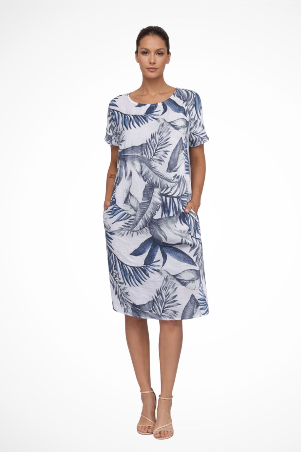 Womens Summer Dress with Floral Print and Lightweight Fabric