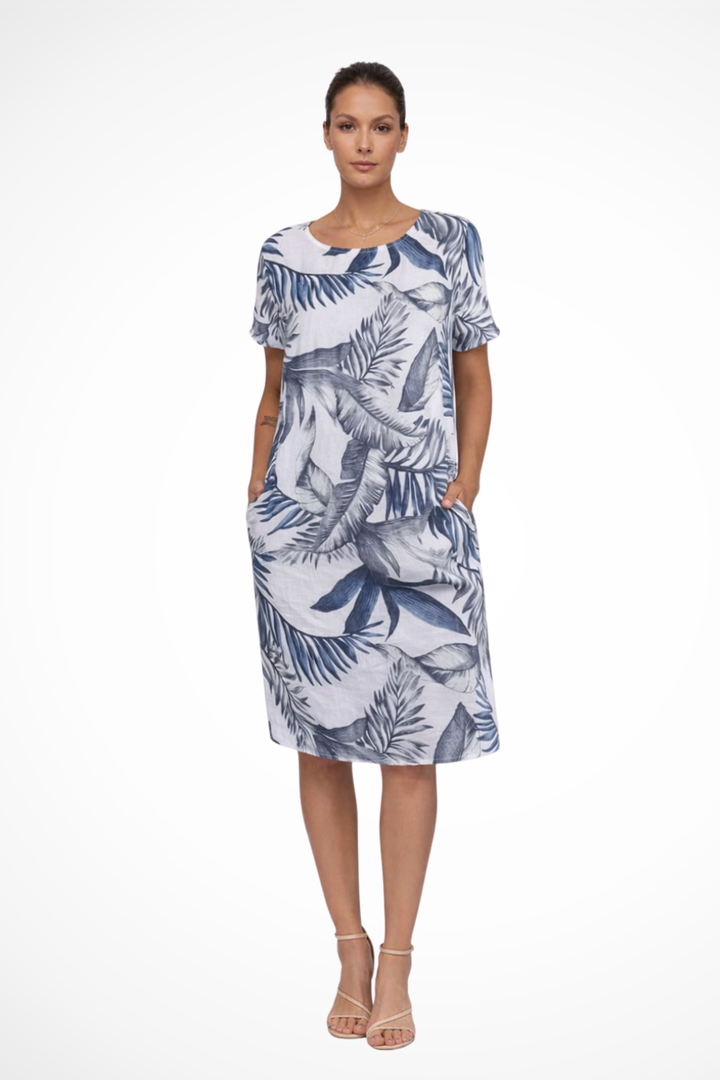 Womens Summer Dress with Floral Print and Lightweight Fabric