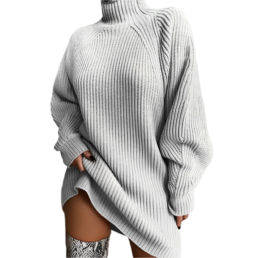 Womens Oversized Turtleneck Sweater Knit Winter Fit