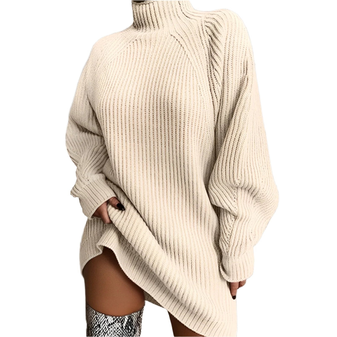 Womens Oversized Turtleneck Sweater Knit Winter Fit - BritishMode