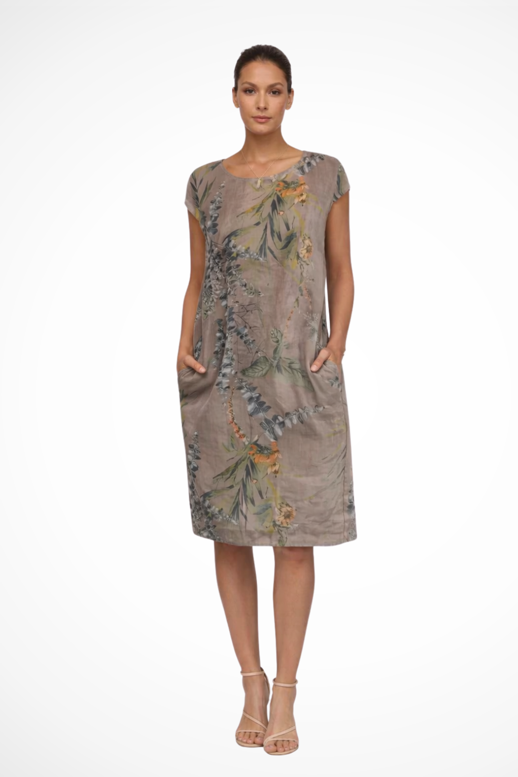Womens Summer Dress with Floral Print and Lightweight Fabric