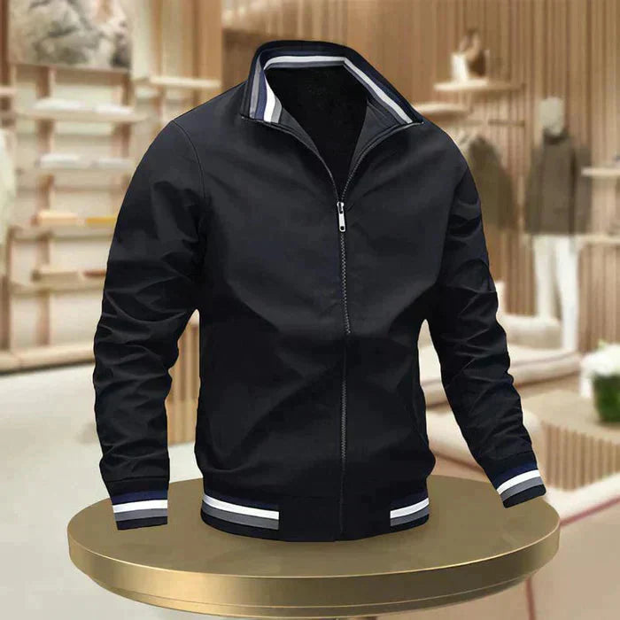 Mens Casual Jacket Zipper Front Relaxed Fit - BritishMode
