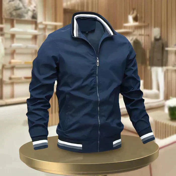 Mens Casual Jacket Zipper Front Relaxed Fit