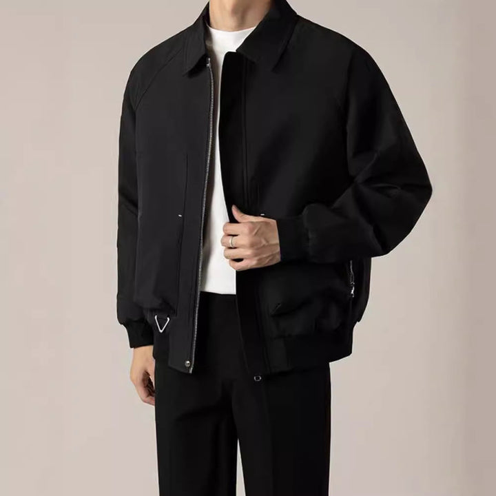 Mens Bomber Jacket Genuine Leather Classic Fit