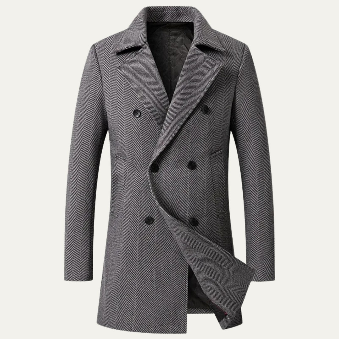 Mens Wool Blend Overcoat Slim Fit