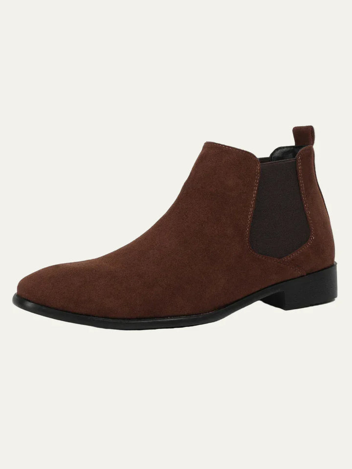 Mens Chelsea Boots Suede Pointed Toe