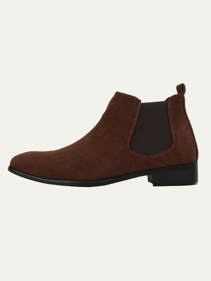 Mens Chelsea Boots Suede Pointed Toe