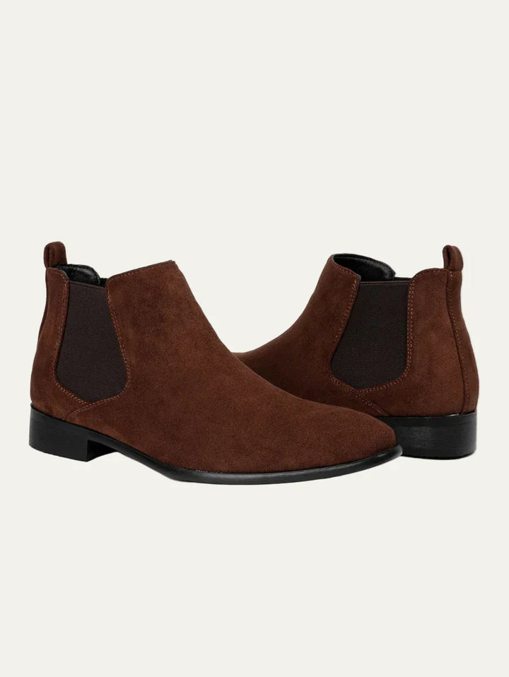 Mens Chelsea Boots Suede Pointed Toe
