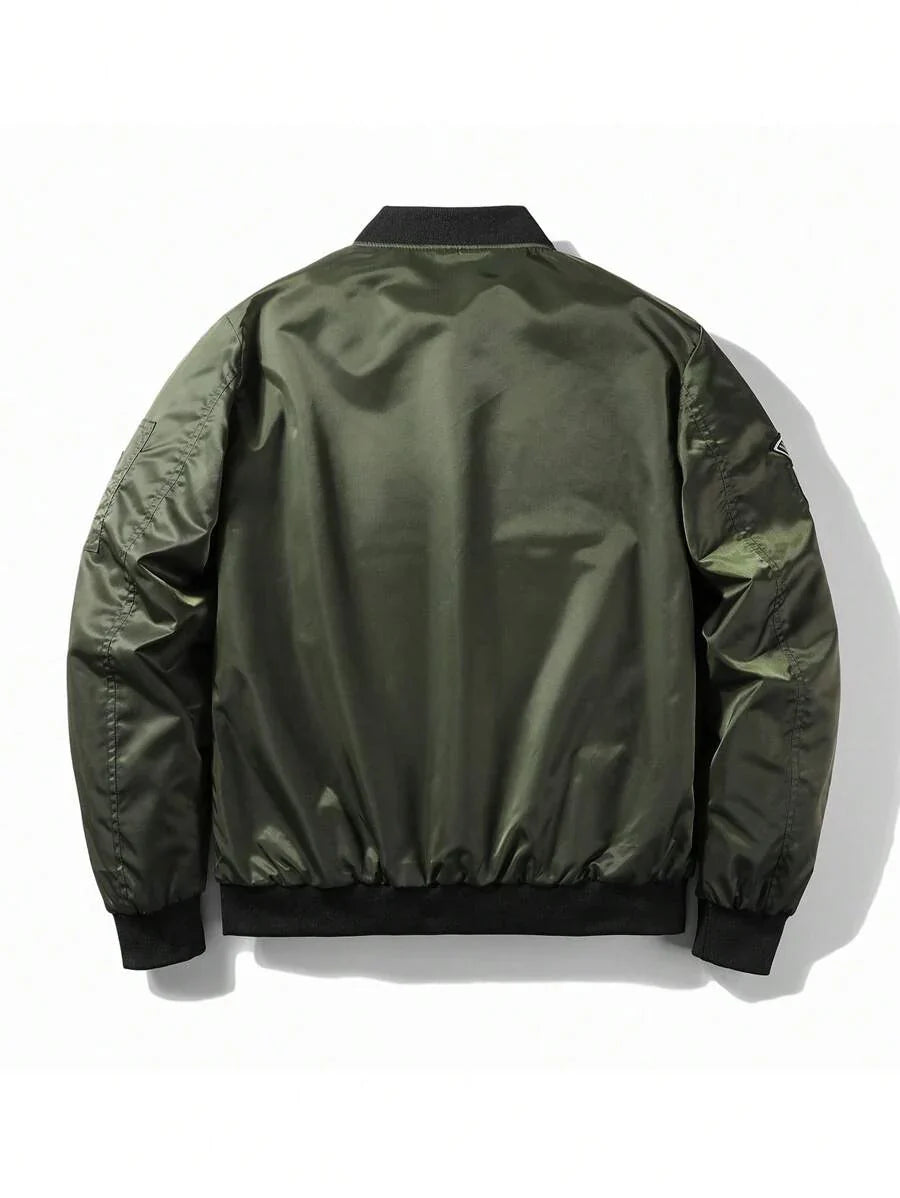 Unisex Reversible Bomber Jacket Lightweight Casual Fit