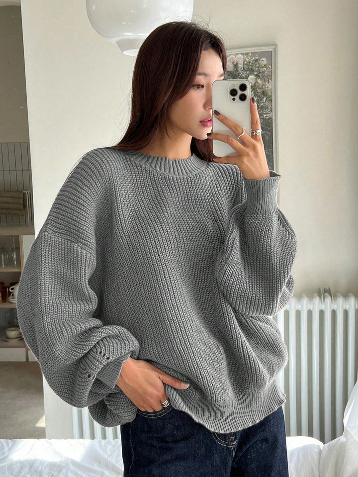 Womens Knit Sweater Large Fit Cozy