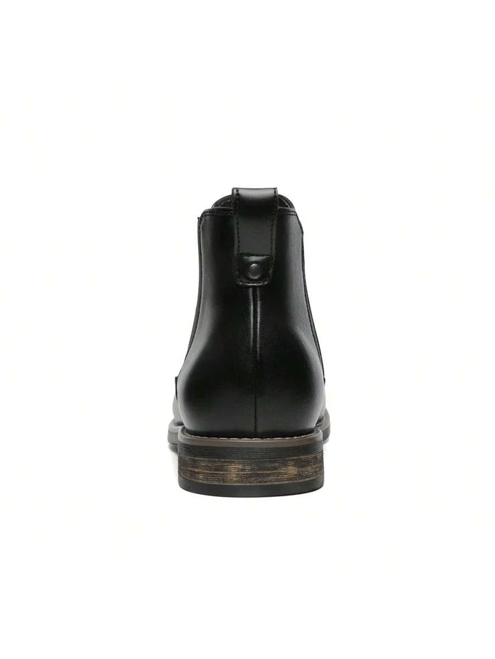 Mens Chelsea Boots Leather Rugged Thick Sole