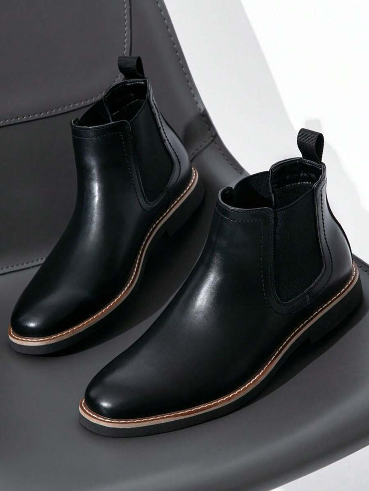 Unisex Chunky Chelsea Boots Leather Ankle - BritishMode