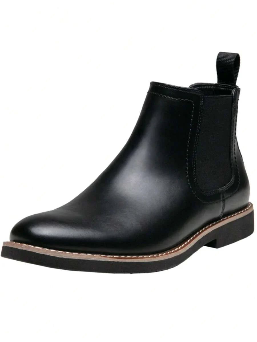 Unisex Chunky Chelsea Boots Leather Ankle