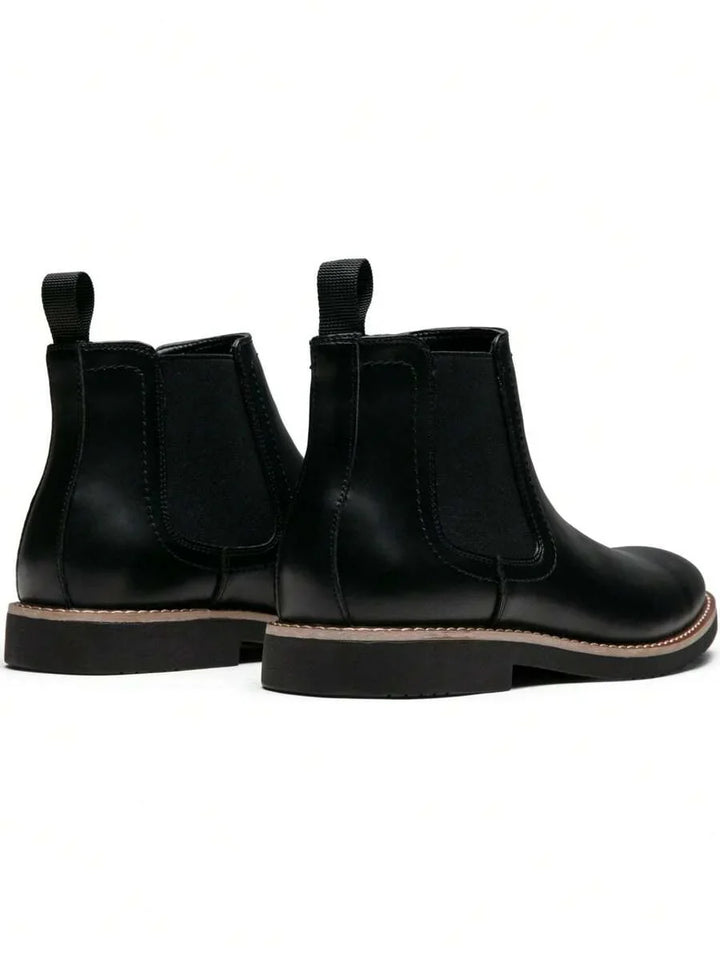 Unisex Chunky Chelsea Boots Leather Ankle