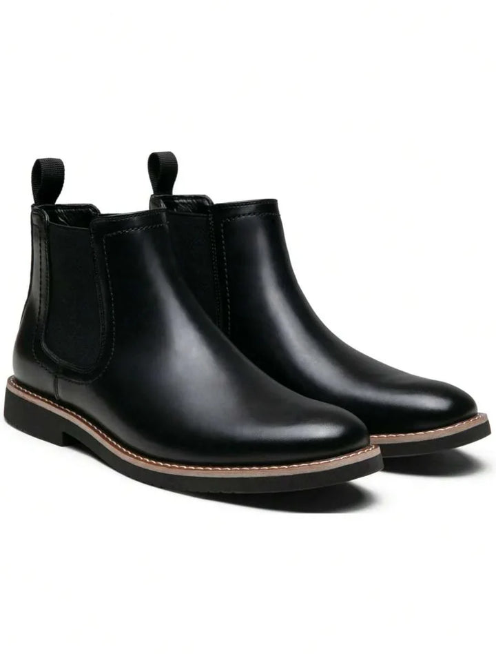 Unisex Chunky Chelsea Boots Leather Ankle
