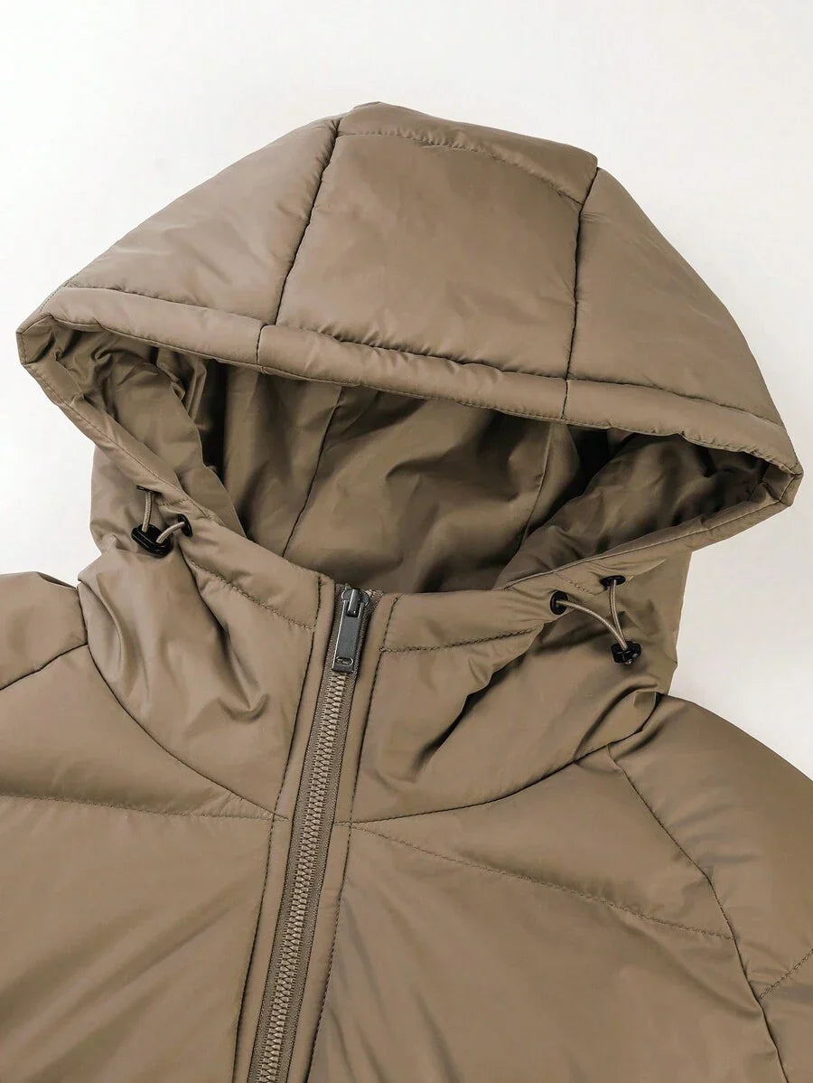 Unisex Casual Padded Jacket Quilted Relaxed Fit