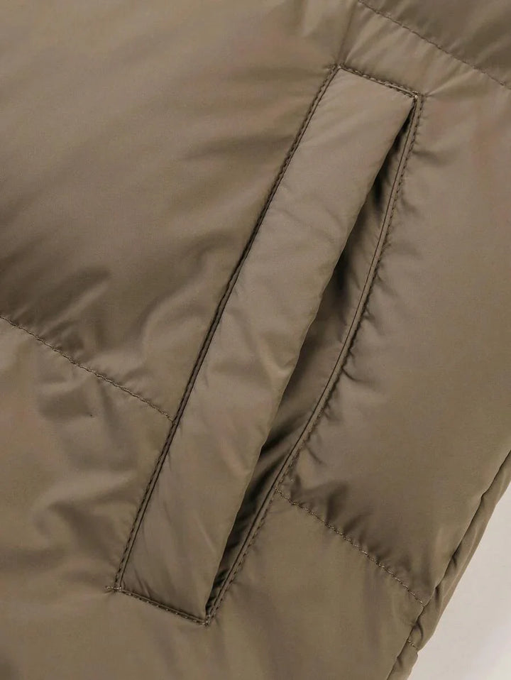 Unisex Casual Padded Jacket Quilted Relaxed Fit