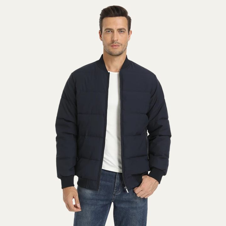 Mens Quilted Puffer Jacket Lightweight Insulated