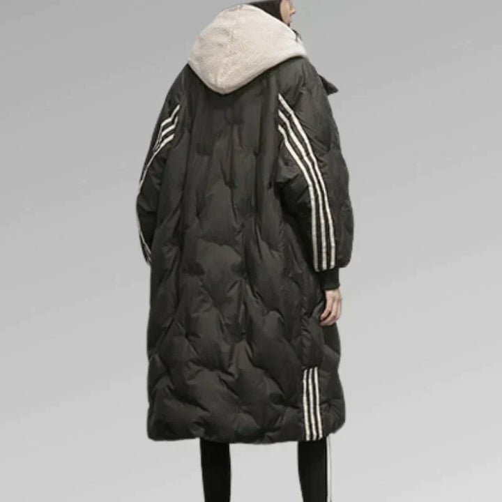 Womens Long Quilted Winter Coat Insulated Warm Fit