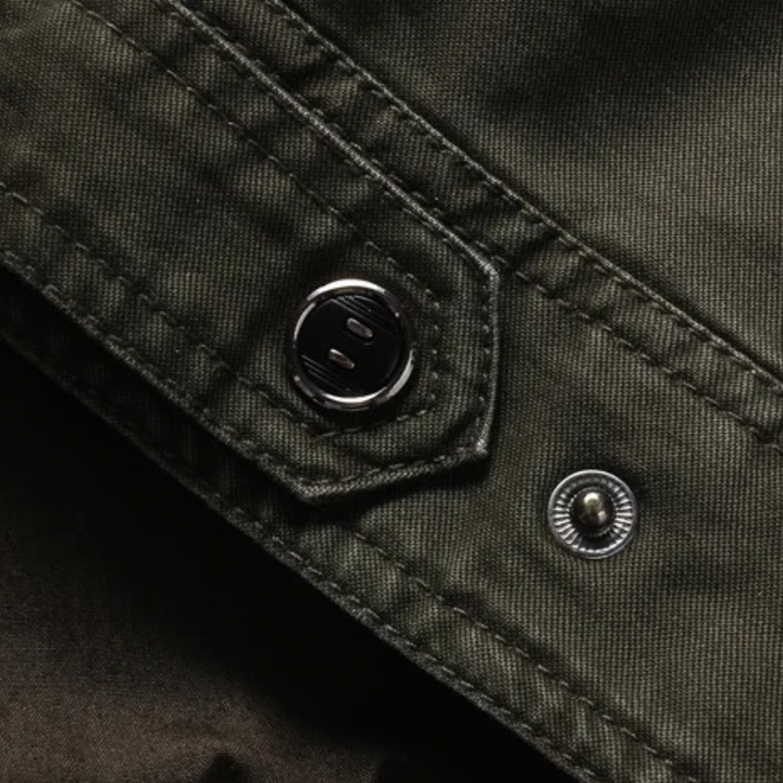 Mens Cargo Jacket Cotton Pockets Trendy Fit
