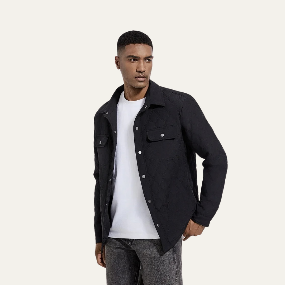 Mens Quilted Jacket Lightweight Casual Fit