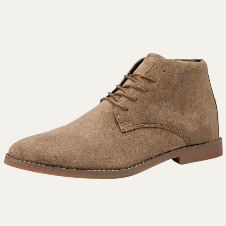 Mens Casual Suede Lace-Up Ankle Boots