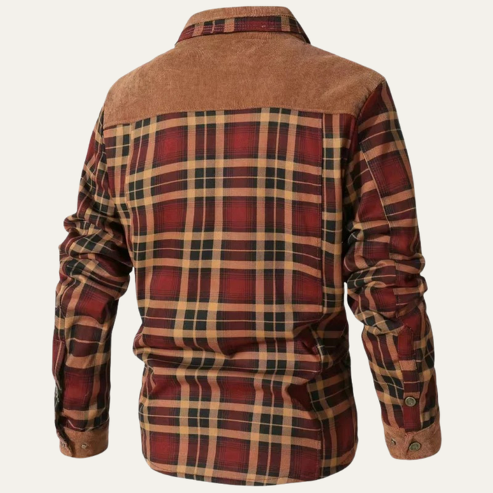 Mens Shirt Jacket Corduroy Yoke Fleece Lined Relaxed Fit