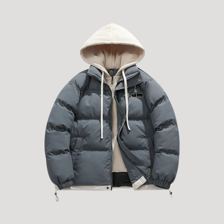Mens Insulated Puffer Coat with Hood Warm Fit - BritishMode
