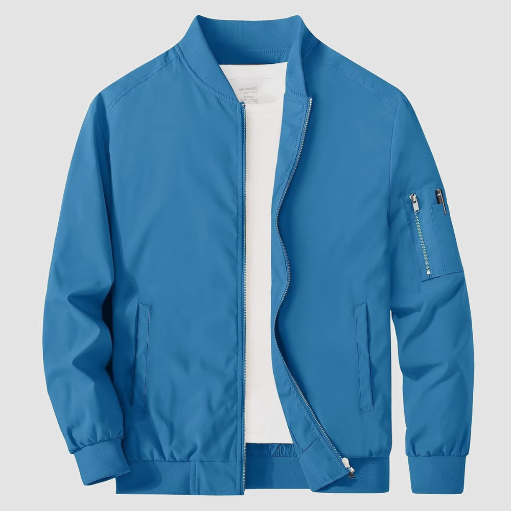 Mens Bomber Jacket Full Zipper Classic Fit
