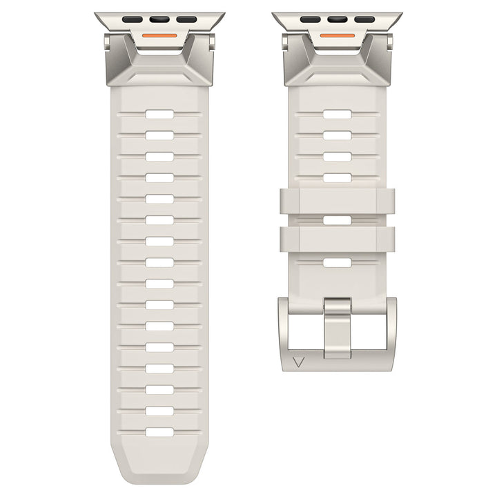 Unisex Apple Watch Strap Rubber Leather Hybrid Adjustable