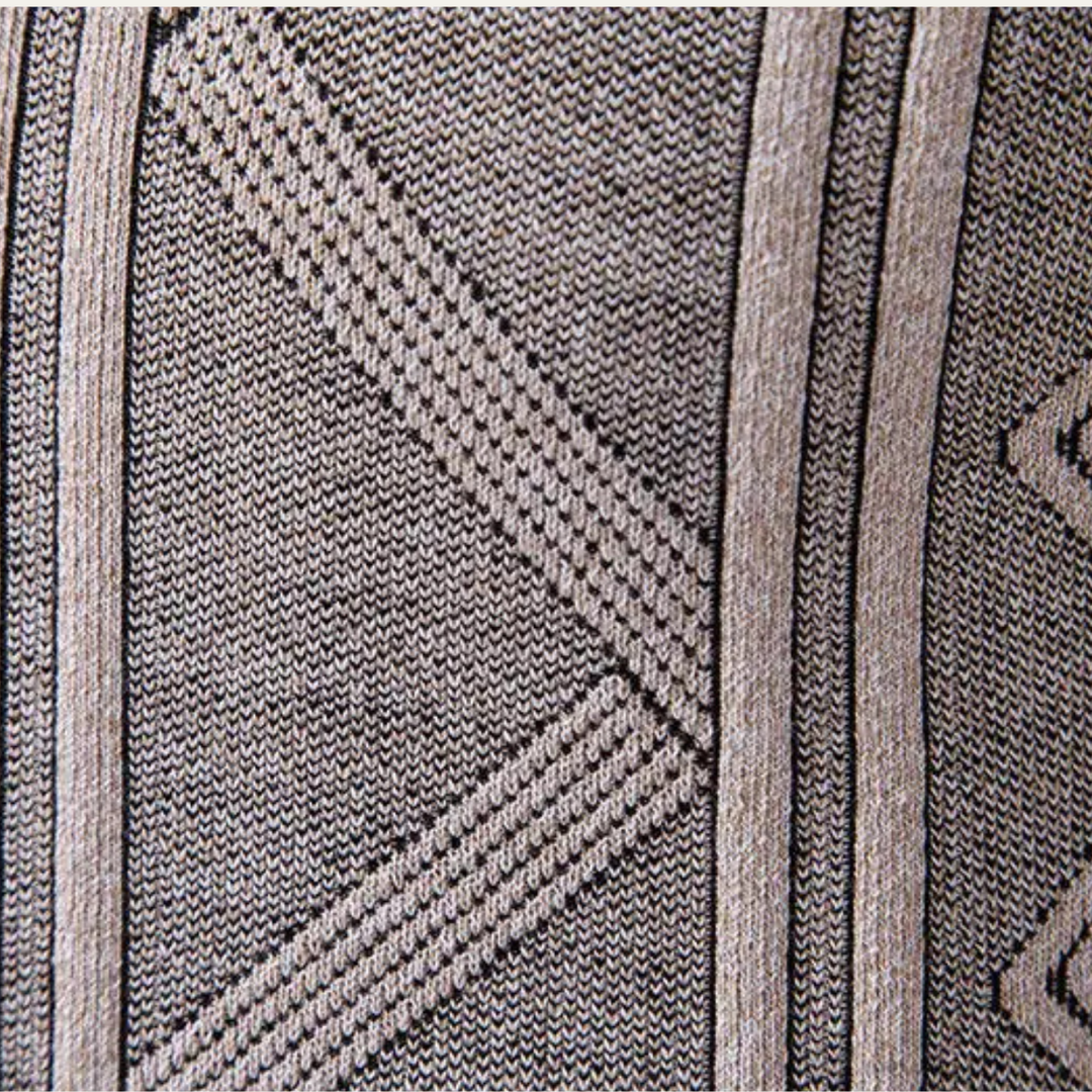 Mens Knit Cardigan High Neck Zip-Up Winter Style