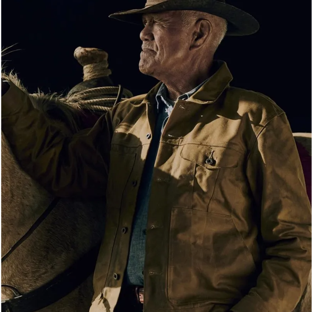 Mens Canvas Jacket Retro Ranch Style