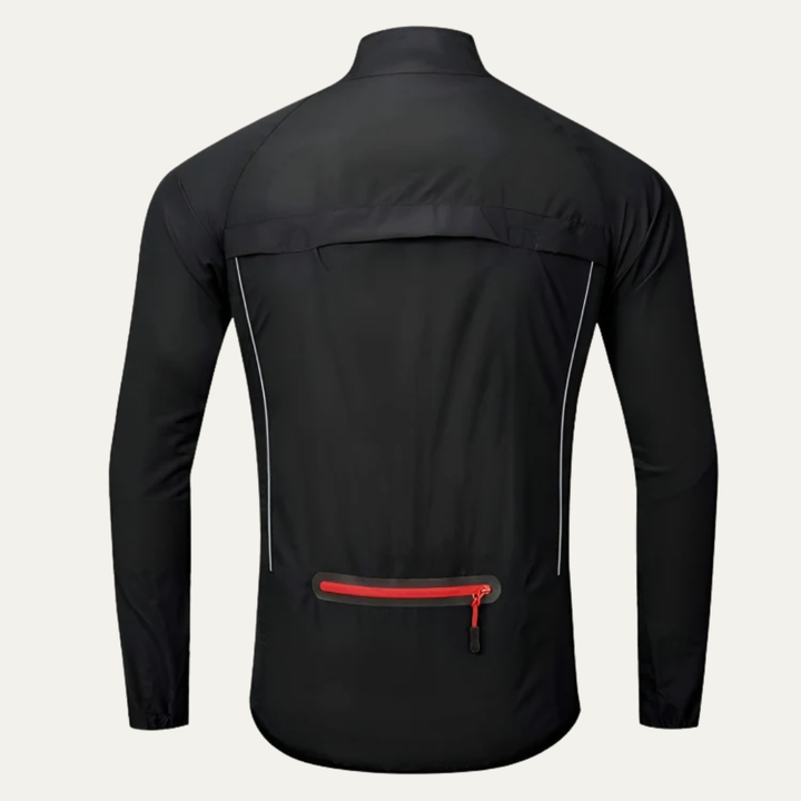 Mens Cycling Jacket Reflective High Collar Full Zip
