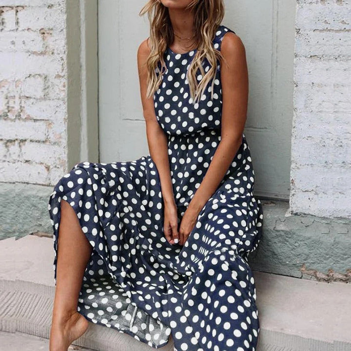 Womens Sleeveless Dress Elegant Fit