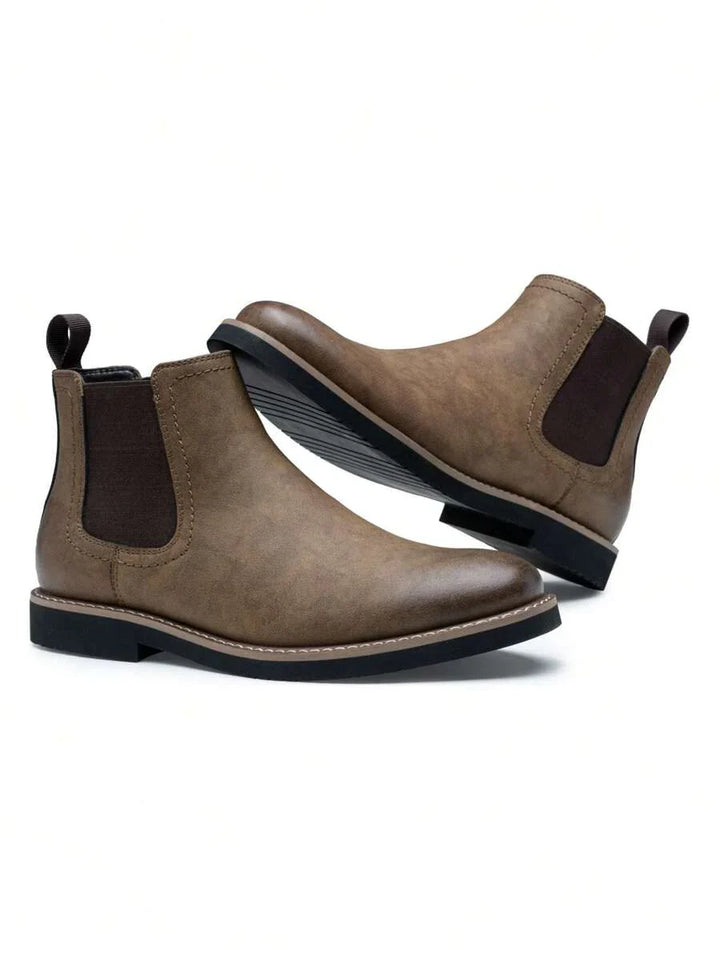 Unisex Chunky Chelsea Boots Leather Ankle