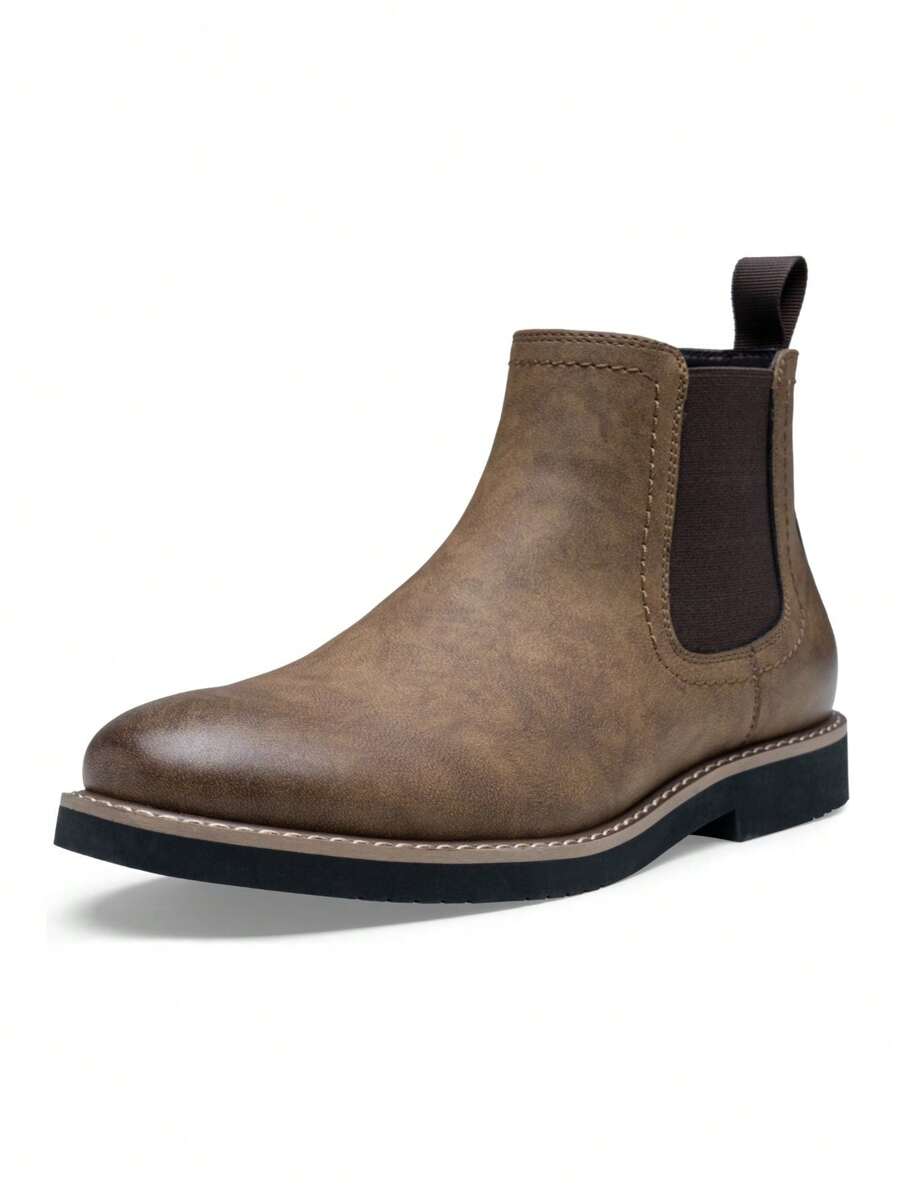 Unisex Chunky Chelsea Boots Leather Ankle