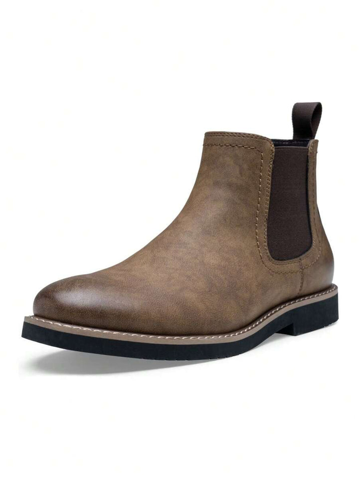Unisex Chunky Chelsea Boots Leather Ankle