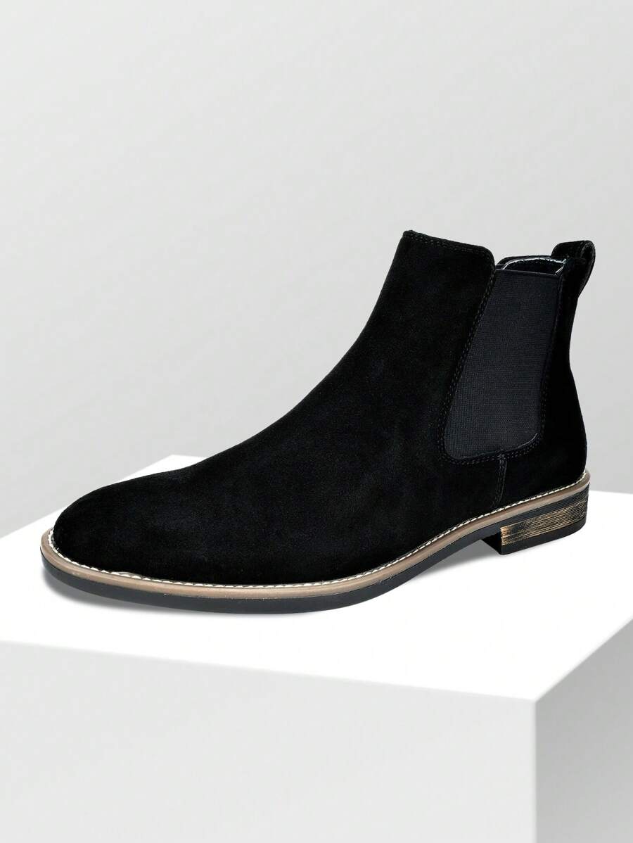 Unisex Chelsea Boots Suede Slip-On