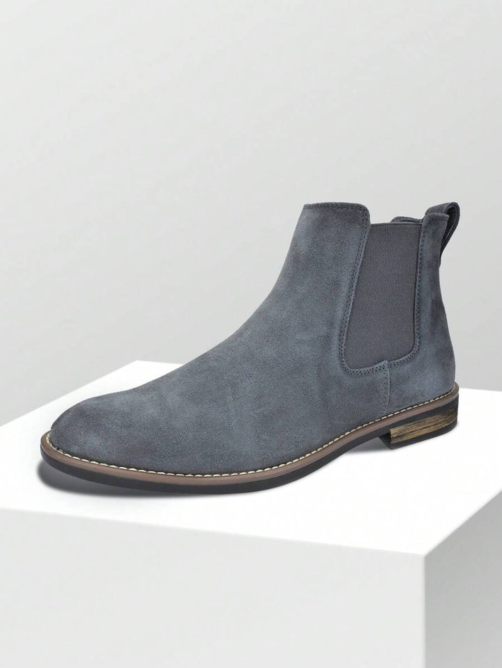 Unisex Chelsea Boots Suede Slip-On